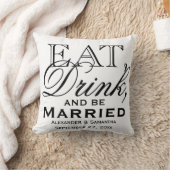 Eet, Drink en word huwelijkshuwelijk Kussen (Deken)