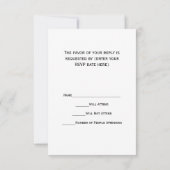 Eet, Drink en word huwelijkshuwelijk RSVP Kaartje (Achterkant)