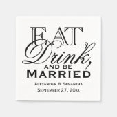 Eet, Drink en word huwelijkshuwelijk Servet (Voorkant)