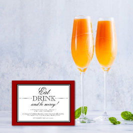 Eet, Drink en word Merry Dinner Party Uitnodiging