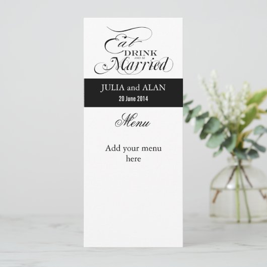 Eet, Drink, en zijn de Getrouwde Kaarten van het M (Staand voorkant)