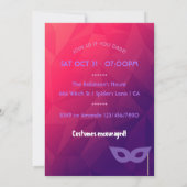 Eet, Drink en zijn eng Adult Halloween Party Kaart (Achterkant)