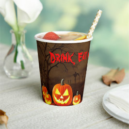 Eet, Drink en zijn eng Halloween begraafplaats Papieren Bekers