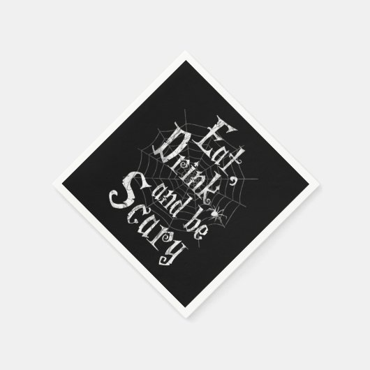 Eet, Drink en zijn eng Halloween Funny Spider Web Servetten (Hoek)