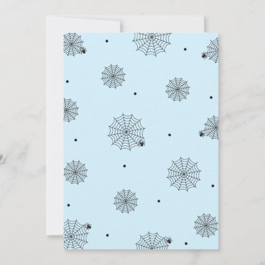 Eet drink eng verjaardag Halloween Blauw Kaart (Achterkant)