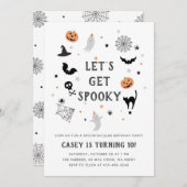 Eet drink eng verjaardag Halloween wit Kaart (Voorkant / Achterkant)