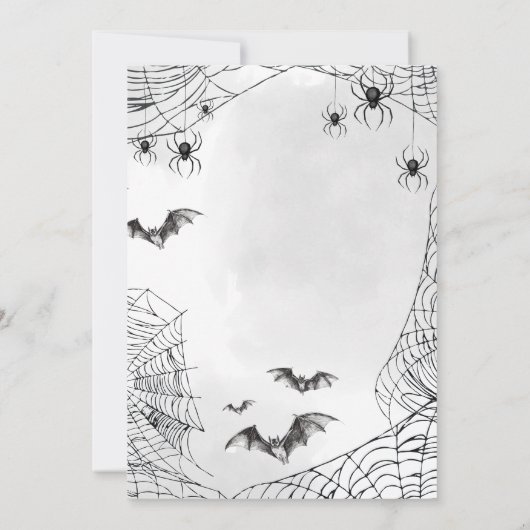 Eet Drink & Enge Gotische Halloween Verjaardagsfee Kaart (Achterkant)