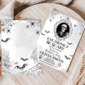 Eet Drink & Enge Gotische Halloween Verjaardagsfee Kaart