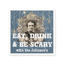 Eet Drink Enge Spin Halloween Kraft Web Blauw