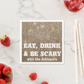 Eet Drink Enge Spin Halloween Kraft Web Brons Servet (Insitu)