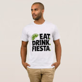 Eet Drink Fiesta Minimaal Retro T-Shirt (Voorkant volledig)