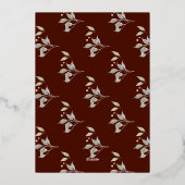 Eet Drink Geef Bedankt Folie Thanksgiving Feestdagenkaart (Achterkant)