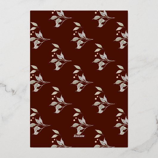 Eet Drink Geef Bedankt Folie Thanksgiving Folie Feestdagenkaart (Achterkant)