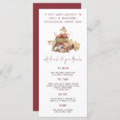 Eet Drink Geef Bedankt Muis Vriendschap Menu (Voorkant / Achterkant)