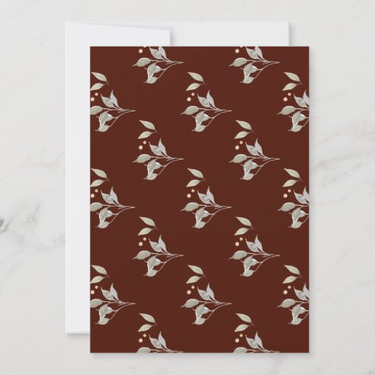 Eet Drink Geef Bedankt Thanksgiving Diner Kaart (Achterkant)