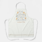 Eet Drink Geef Bedankt Thanksgiving Diner Schort (Voorkant)