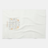 Eet Drink Geef Bedankt Thanksgiving keukenhanddoek (Horizontaal)