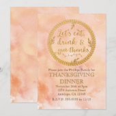 Eet Drink Geef Dank Thanksgiving Uitnodigingen (Voorkant / Achterkant)