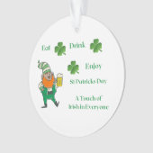 Eet, Drink, geniet op een prettige St. Patricks Da Ornament (voorkant)