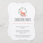 Eet Drink Geniet Reindeer Kerstfeest Kaart (Voorkant / Achterkant)