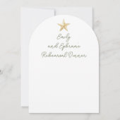 Eet Drink Getrouwd Boog Kerst Proefbruiloftsdiner  Kaart (Achterkant)