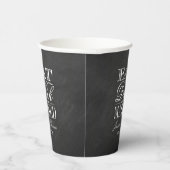 Eet, Drink & getrouwd! Chalkboard bruiloft Papieren Bekers (Rechts)
