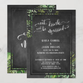 Eet, Drink & Getrouwd Groene decoratie & Schoolbor Kaart (Voorkant / Achterkant)