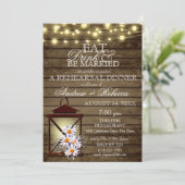 Eet Drink Getrouwd Rustieke Lantaarn Repetitie Din Kaart (Staand voorkant)