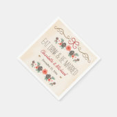 Eet Drink Getrouwd Winter Pine Cone Wedding Servet (Hoek)