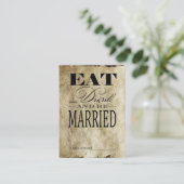 Eet Drink & getrouwd zijn,  tafel nummer Kaarten Plaatskaartje (Staand voorkant)