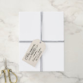 Eet Drink Getrouwd Zwart Ivoor Monogram Bruiloftsg Cadeaulabel (Met Touw)
