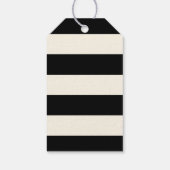 Eet Drink Getrouwd Zwart Ivoor Monogram Bruiloftsg Cadeaulabel (Achterkant)