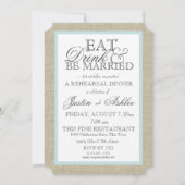 Eet Drink getrouwde repetitie diner Kaart (Voorkant)