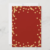 Eet Drink Gold Red Glitter Vakantie Xmas Bow Kaart (Achterkant)