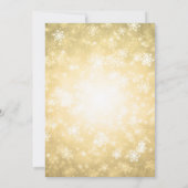 Eet, Drink Goud Winter Wonderland Vakantie Xmas Bo Kaart (Achterkant)