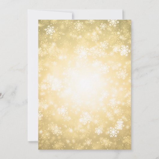 Eet, Drink Goud Winter Wonderland Vakantie Xmas Bo Kaart (Achterkant)