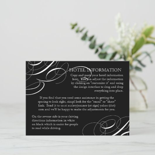 Eet, Drink Haal gehuwde kalligrafieschrift in werk Informatiekaartje (Staand voorkant)