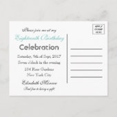 Eet, Drink, het is mijn 18e verjaardag Uitnodiging Briefkaart (Achterkant)