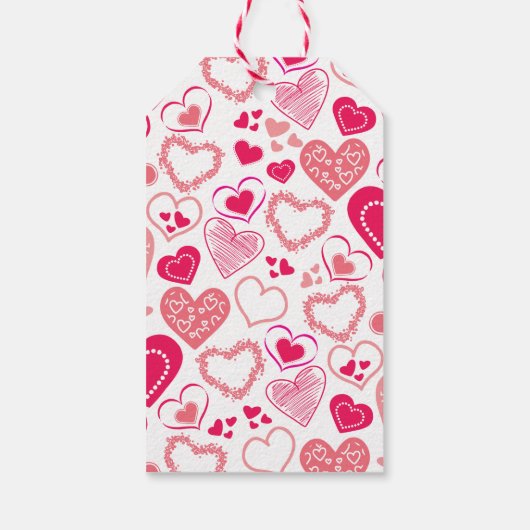 "Eet, Drink & Houd Van" Valentijnsdag Bruidsmeisje Cadeaulabel (Achterkant)