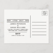 Eet, Drink Housewarming Party Rustic Wood Invite Uitnodiging Briefkaart (Achterkant)