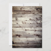 Eet, Drink Housewarming Party Rustisch Hout Kaart (Achterkant)