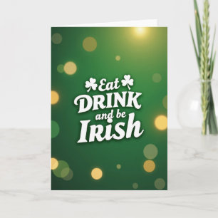 Eet Drink Ierse Vieringkaart Kaart