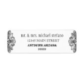 Eet, Drink in Gehuwde overeenkomende Adresetikette Etiket (Voorkant)