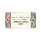 Eet, Drink in Gehuwde overeenkomende Adresetikette Etiket (Voorkant)