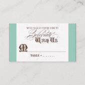 Eet, Drink in Get gehuwde de Kaarten van het Aanta Plaatskaartje (Achterkant)