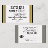 Eet, Drink in Get gehuwde de Kaarten van het Aanta Plaatskaartje (Voorkant / Achterkant)