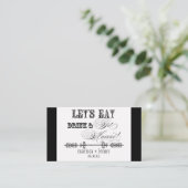 Eet, Drink in Get gehuwde de Kaarten van het Aanta Plaatskaartje (Staand voorkant)