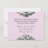 Eet, Drink in Get gehuwde Formele Ontvangst nodigt Kaart (Achterkant)