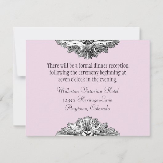 Eet, Drink in Get gehuwde Formele Ontvangst nodigt Kaart (Achterkant)