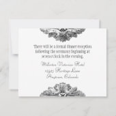 Eet, Drink in Get gehuwde Formele Ontvangst nodigt Kaart (Achterkant)